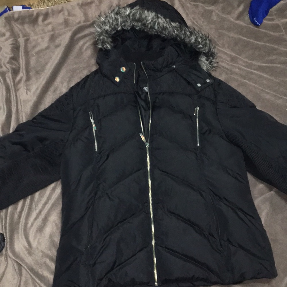 Black puffer jacket